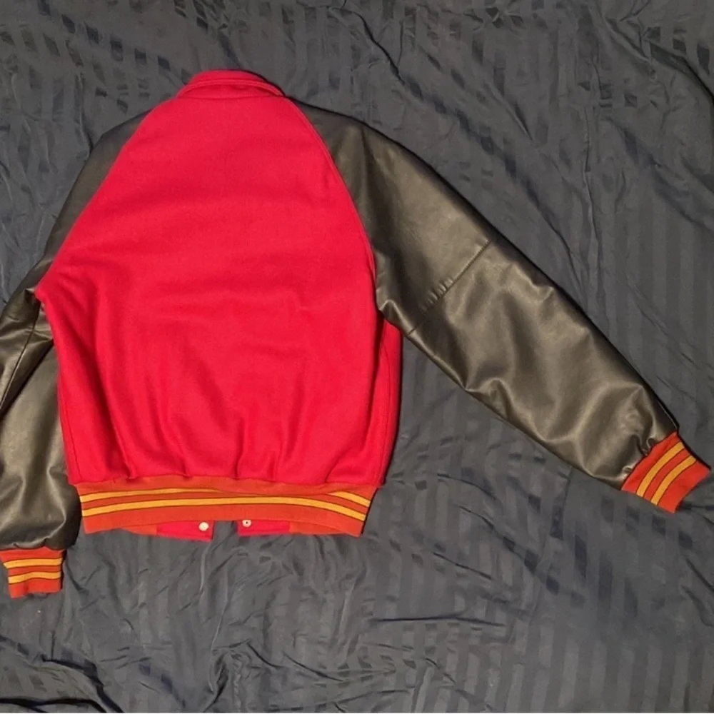 NEW- LettermanJacket(patch removable).Never worn.  NWOT - Picture 2 of 5